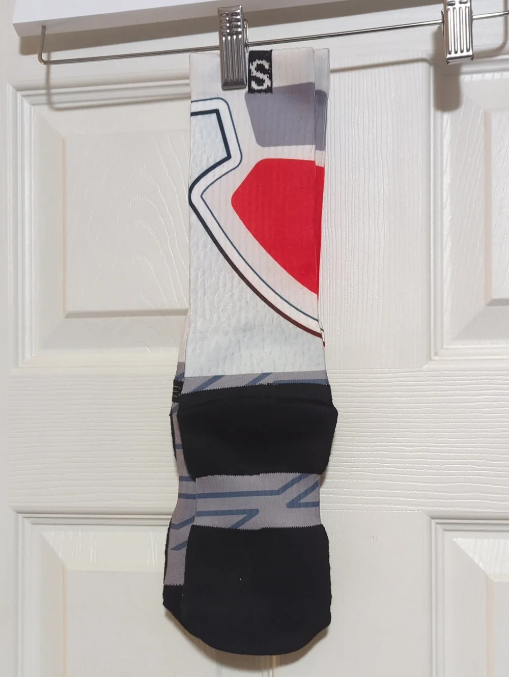 Athletic Crew Socks with Red Accent - Unbranded